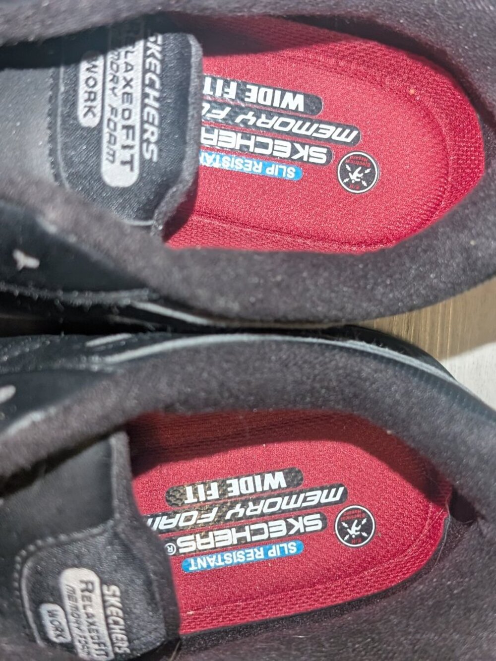 SKECHERS RELAXED FIT MEMORY FOAM BLACK WORK SHOES MENS SIZE 13 - Picture 5 of 8
